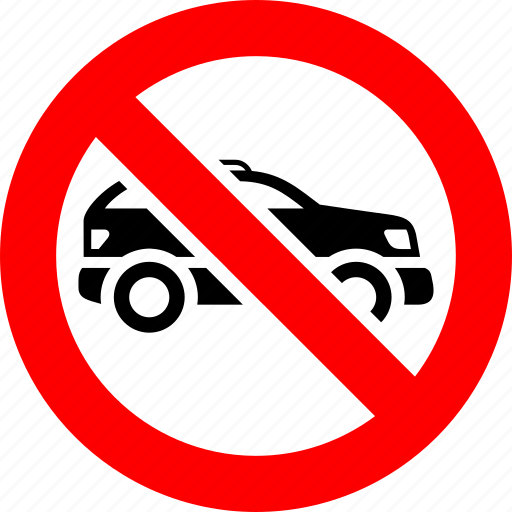 Ban, car, no, prohibition, sign, suv, forbidden icon - Download on Iconfinder