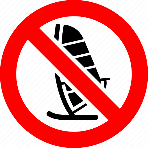 Ban, no, prohibition, sailing, sign, windsurfing, forbidden icon - Download on Iconfinder