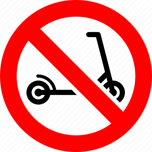 Ban, no, prohibition, scooter, sign, forbidden, transport icon - Download on Iconfinder