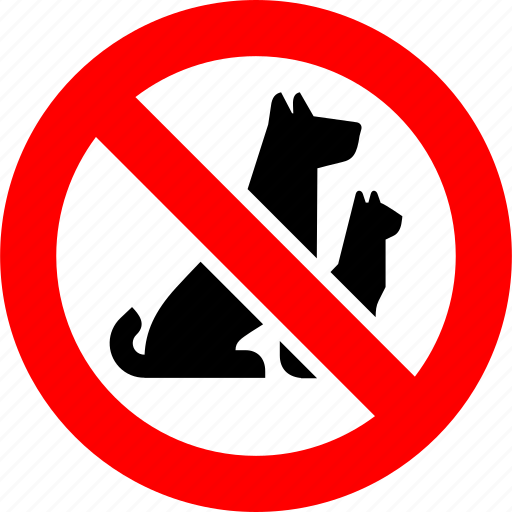 Animals, ban sign, cat, dog, no, pet, prohibition icon - Download on Iconfinder