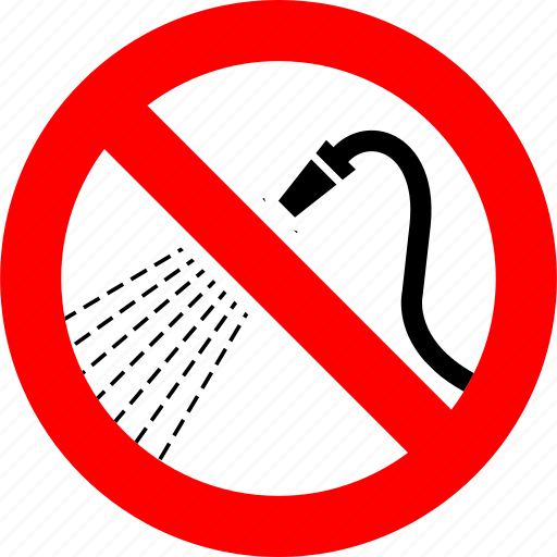 Ban, no, not spray water, prohibition, sign, banned icon - Download on Iconfinder
