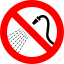 ban, no, not spray water, prohibition, sign, banned 