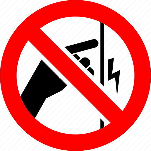 Ban, electric shock, hand, no, prohibition, sign, forbidden icon - Download on Iconfinder