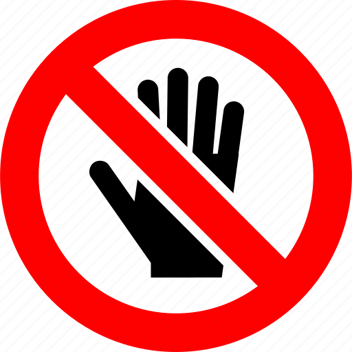 Ban, hand, no access, no entry, prohibition, sign, stop icon - Download on Iconfinder