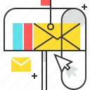 agreement, box, cursor, inbox, letters, mail, paper