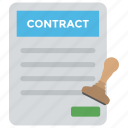 agreement, approved letter, business letter, contract letter, stamped document 