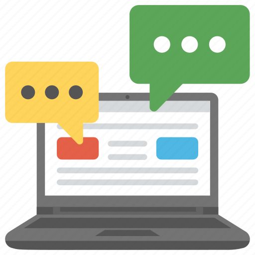 Computer chat, online chating, social media conversation, web chat, web communication icon - Download on Iconfinder