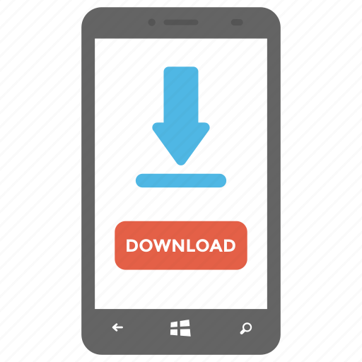 Digital downloading, document downloading, download file, mobile app, mobile download icon - Download on Iconfinder