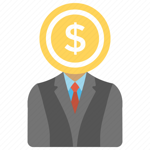 Business mind, businessman, coin head man, entrepreneur, investor icon - Download on Iconfinder