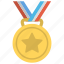 achievement, best performance, first rank, star medal, winner 