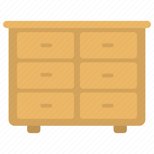 Chest of drawers, document cabinet, drawer table, furniture accessory, interior decor icon - Download on Iconfinder