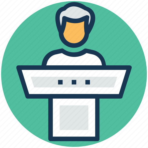 Conference, convention, lecture, public speaker, seminar icon - Download on Iconfinder