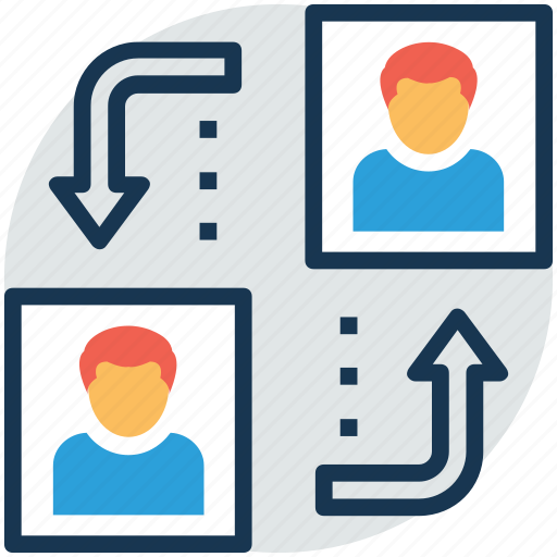 Changing of employee, employee turnover, human resources turnover, people turnover, shift change icon - Download on Iconfinder