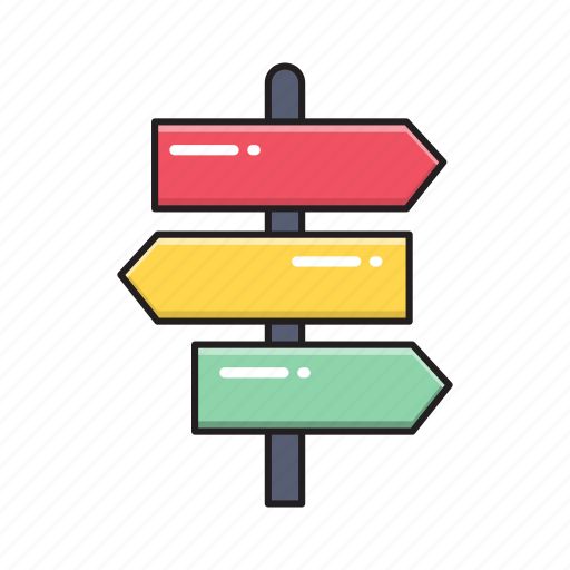 Arrow, board, direction, road, sign icon - Download on Iconfinder