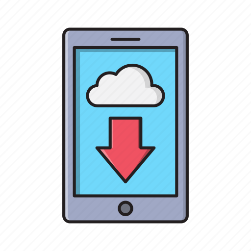 Cloud, database, download, mobile, phone icon - Download on Iconfinder