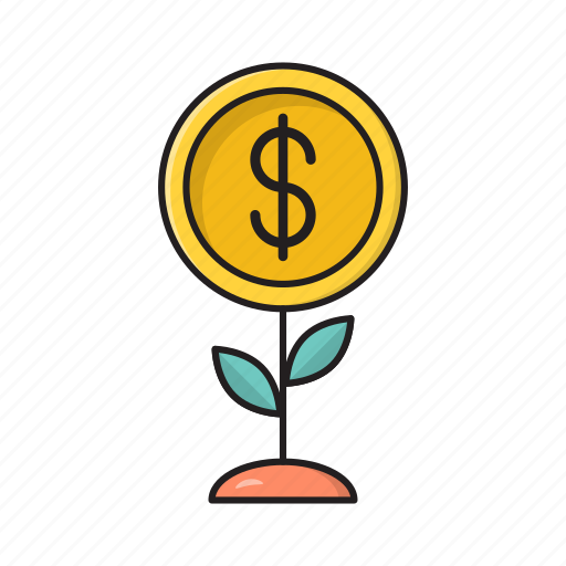 Dollar, growth, increase, plant, profit icon - Download on Iconfinder