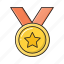 achievement, award, goal, medal, success 