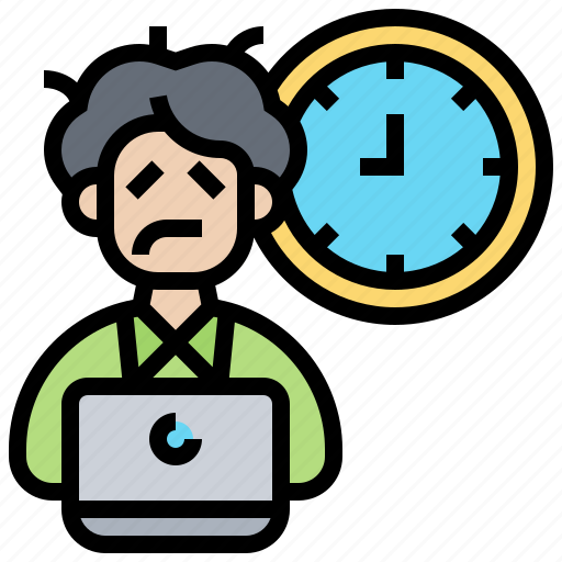 Hours, office, stress, tired, working icon - Download on Iconfinder