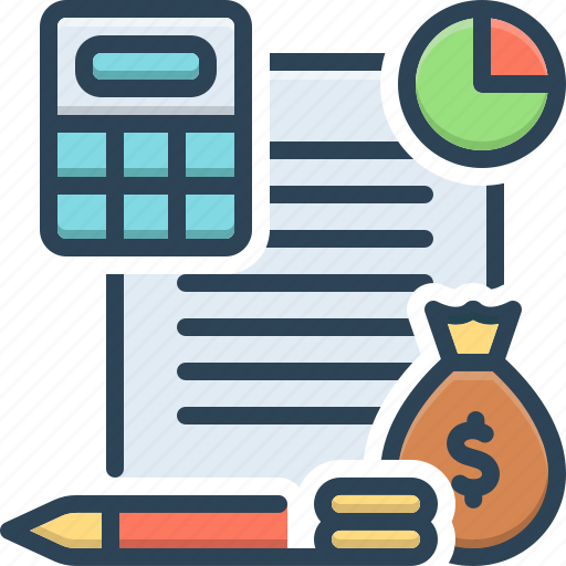 Budget, money, pecuniary, budgetary, commercial, document, monetary icon - Download on Iconfinder