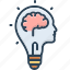 idea, brain, concept, creativity, cerebrum, memory power, lightbulb 