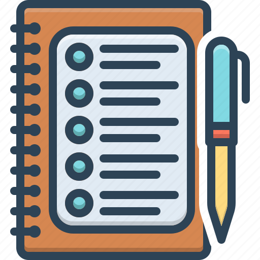 To do list, diary, notebook, reminder diary, notice, information, stationary icon - Download on Iconfinder