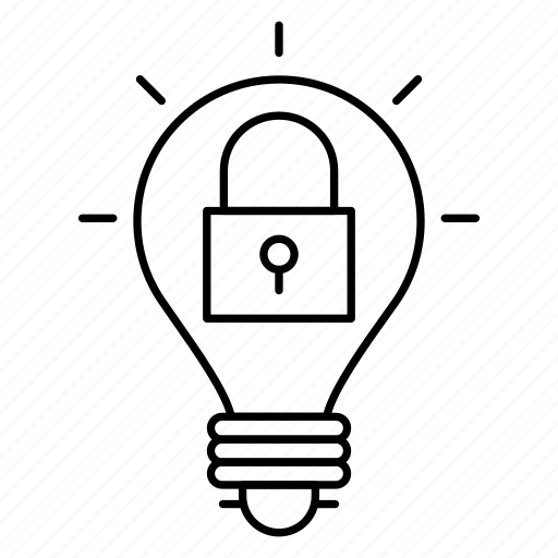 Bulb, creative, idea, light, lock icon - Download on Iconfinder