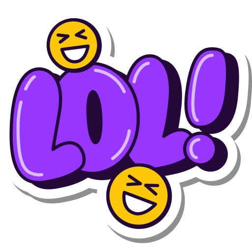 Lol, laughing, laugh, funny sticker - Free download
