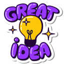 great, idea, bulb, light bulb, potential, genius