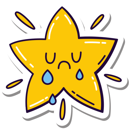 Star, sad, cry, tears, shine sticker - Free download