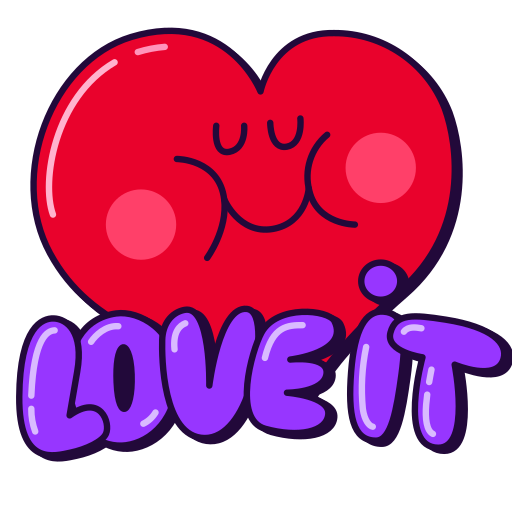 Love, it, heart, love it, awesome, beautiful sticker - Free download