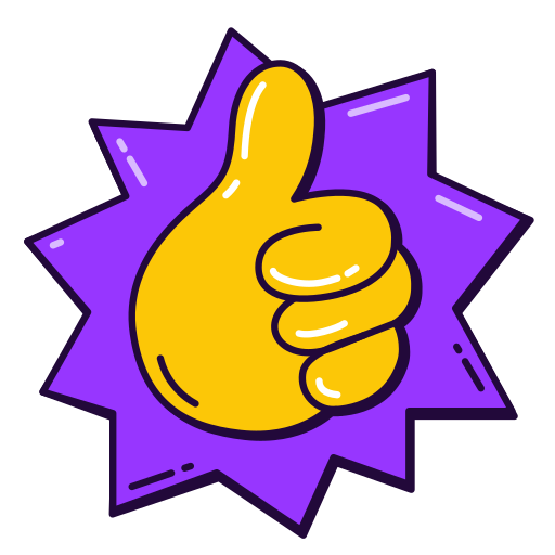 Thumbs, up, yes, okay, like, hand, gesture sticker - Free download