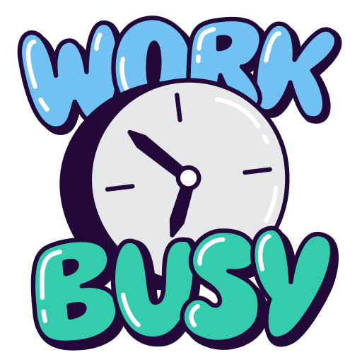 Work, busy, deadline, clock, timeline sticker - Free download