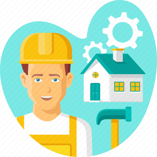Builder, constructor, house, property, realestate, repairing, worker icon - Download on Iconfinder