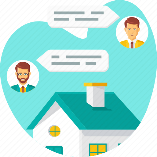 Chat, home, house, online, property, realestate icon - Download on Iconfinder