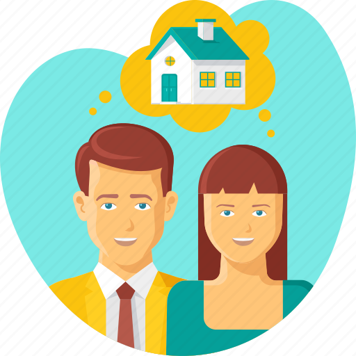 Couple, dream, family, happy, home, house, thinking icon - Download on Iconfinder
