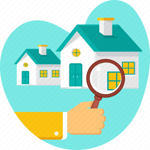 Find, home, house, property, real estate, search icon - Download on Iconfinder