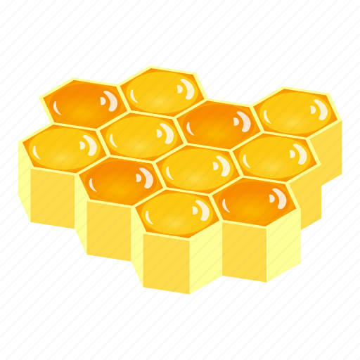 Bee, beehive, beeswax, honeycomb, isometric, logo, object icon - Download on Iconfinder