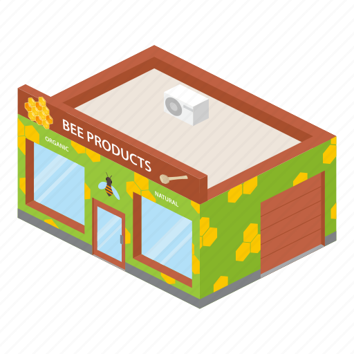 Banner, bee, honey, isometric, logo, object, shop icon - Download on Iconfinder