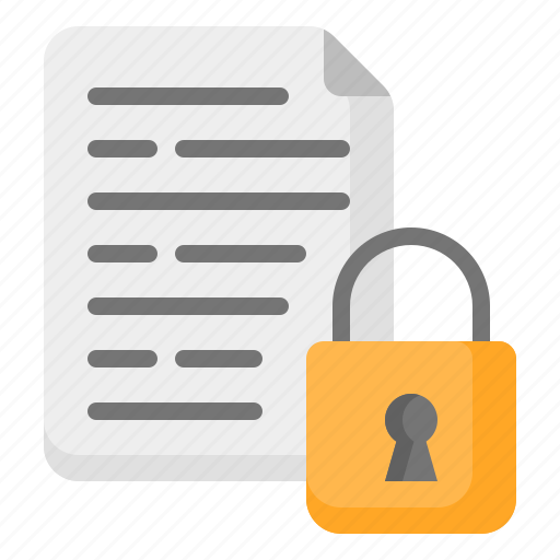 File, data, document, privacy, padlock, security, protection icon - Download on Iconfinder