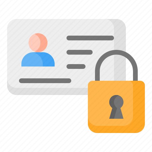 Personal data, id card, identity, identification, card, protection, security icon - Download on Iconfinder