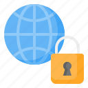 internet, cyber, globe, global, padlock, security, protection