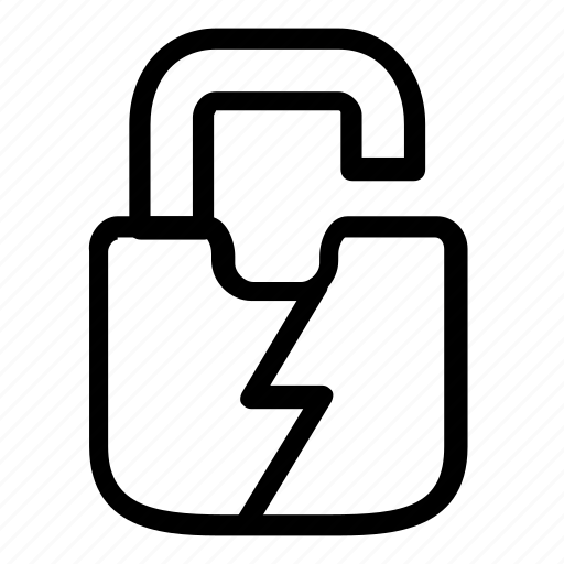 Broken, lock, password icon - Download on Iconfinder