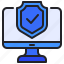 computer, shield, monitor, antivirus, protection 