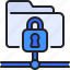 folder, locked, network, security, database 