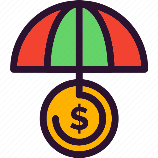 Coins, deposit, money, umbrella icon - Download on Iconfinder