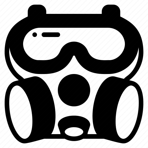 Gas, mask, face, chemical, pollution, contamination, protection icon - Download on Iconfinder