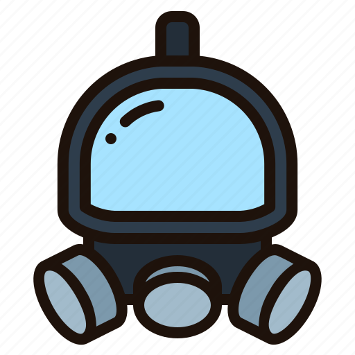 Gas, mask, face, chemical, pollution, contamination, protection icon - Download on Iconfinder