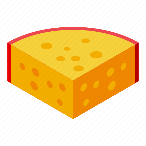Cheese, protein, isometric icon - Download on Iconfinder