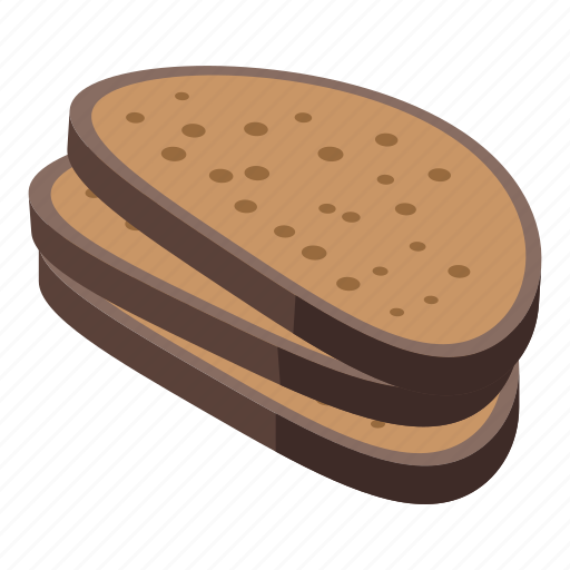 Bread, protein, isometric icon - Download on Iconfinder