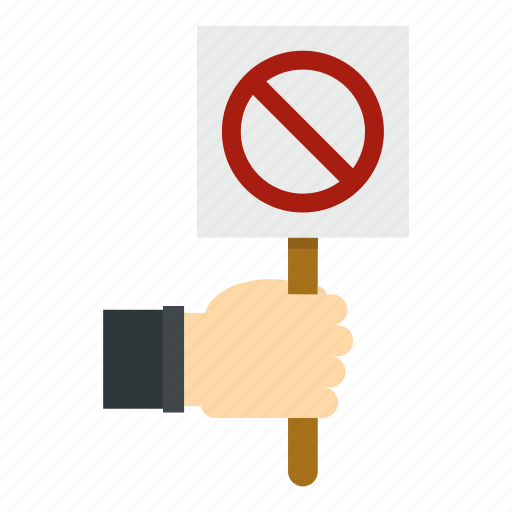 Board, hand, holding, message, placard, stop, white icon - Download on Iconfinder